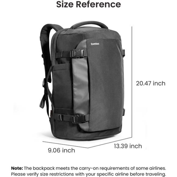 Travel Backpack 40L, TSA Friendly Flight Approved Carry-on Luggage Hand - Picture 3 of 7
